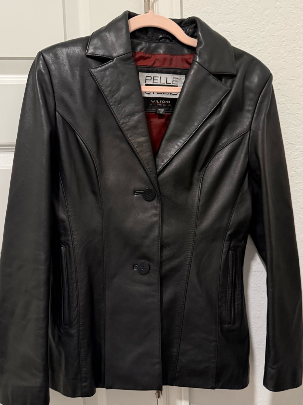 Pelle Studio Wilson Black Leather Jacket Vintage size Small